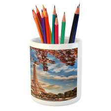 Eiffel Tower with Boat Pencil Pen Holder