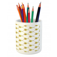 Vintage Peeled Dotted Fruit Pencil Pen Holder