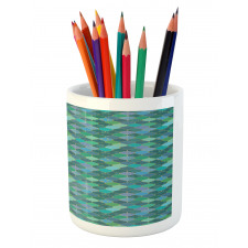 Grunge Art Moroccan Grid Pencil Pen Holder