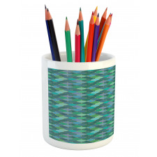 Grunge Art Moroccan Grid Pencil Pen Holder