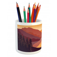 Bird Mountain Reindeer Pencil Pen Holder