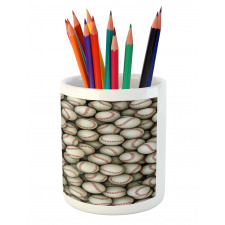 Baseball Sport Emblem Pencil Pen Holder