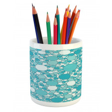 Modern Bubbles Pattern Pencil Pen Holder