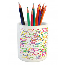 Colored Geometric Circle Pencil Pen Holder