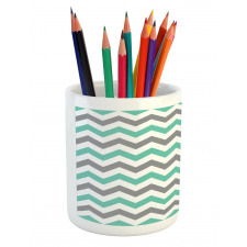 Geometric Wavy Zigzag Pencil Pen Holder