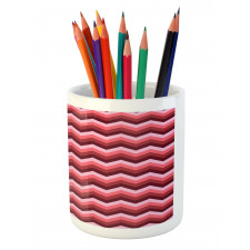 Modern Feminine Zigzag Pencil Pen Holder