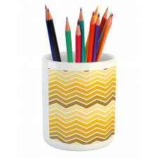 Chevron Zigzag Ombre Pencil Pen Holder