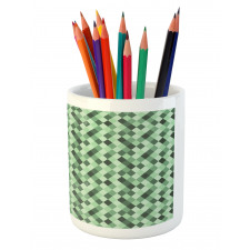 Green Hues Argyle Pencil Pen Holder