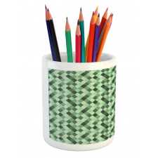 Green Hues Argyle Pencil Pen Holder