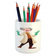 Cartoon Style Professor Pencil Pen Holder