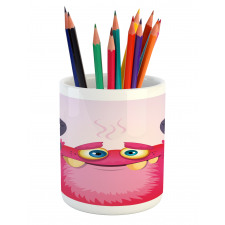 Happy Monster with Horns Pencil Pen Holder