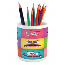 Humorous Alien Squares Pencil Pen Holder