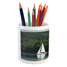 Sailboats on a Lake Pencil Pen Holder