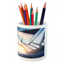 Sail Boat Adventure Sea Pencil Pen Holder