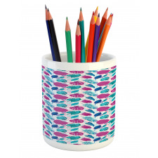 Tropic Leaves Rounds Pencil Pen Holder