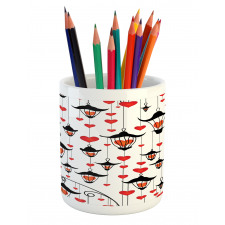 Lanterns and Hearts Pencil Pen Holder
