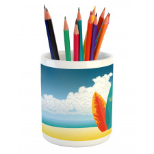 Surfboards on Coast Pencil Pen Holder