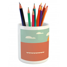 Sailboat Dawning Sun Pencil Pen Holder