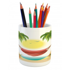 Hammock Between Palms Pencil Pen Holder