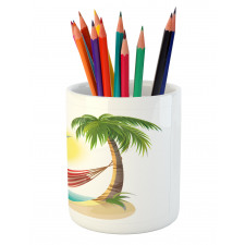 Hammock Between Palms Pencil Pen Holder