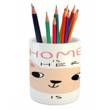 Home is Where Kitten is Pencil Pen Holder