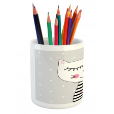 Meow Princess with a Crown Pencil Pen Holder