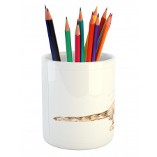 Hand Drawn Ginger Kitten Pencil Pen Holder