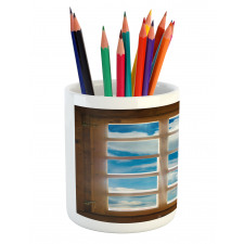 Window with Sunbeams Pencil Pen Holder