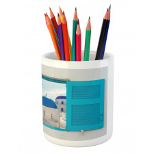 Greece Oia Building Pencil Pen Holder