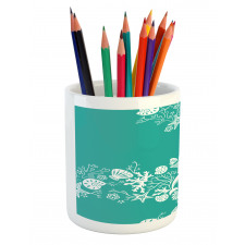 Dolphins and Flowers Pencil Pen Holder