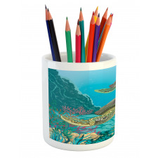 Sealife Turtles Aquatic Pencil Pen Holder