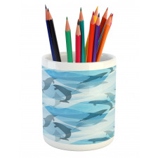 Underwater Fish Pattern Pencil Pen Holder