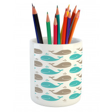 Smiling Fish in Ocean Pencil Pen Holder