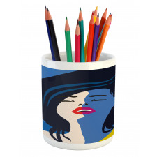 Lady Portrait Pencil Pen Holder