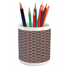 Stripes and Lips Pencil Pen Holder