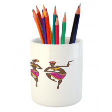 African Lady Dancers Pencil Pen Holder