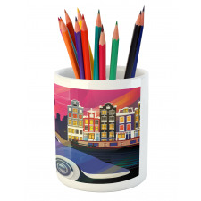 Upscale Cityscape Pencil Pen Holder