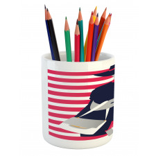 Fashion on Stripes Pencil Pen Holder