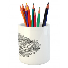 Chamomile Flowers Pencil Pen Holder