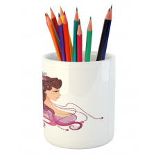 Fruity Hair Style Pencil Pen Holder