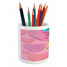 Love Romantic Hearts Pencil Pen Holder