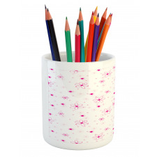 Pattern with Flowers Pencil Pen Holder