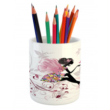 Flower Fairy Butterflies Pencil Pen Holder