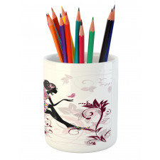 Flower Fairy Butterflies Pencil Pen Holder