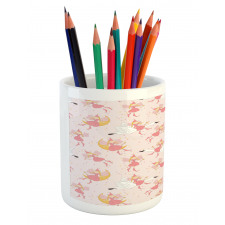 Flying Fairies Swan Moon Pencil Pen Holder