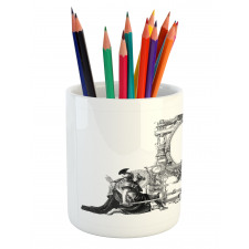 Roman Design Pencil Pen Holder