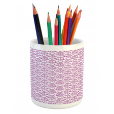 Floral Lavender Bloom Pencil Pen Holder