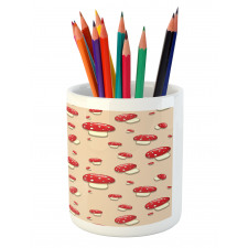 Cartoon Mushrooms Pencil Pen Holder