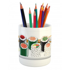 Various Flavored Sushi Plate Pencil Pen Holder