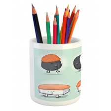 Funny Happy Sushi Characters Pencil Pen Holder